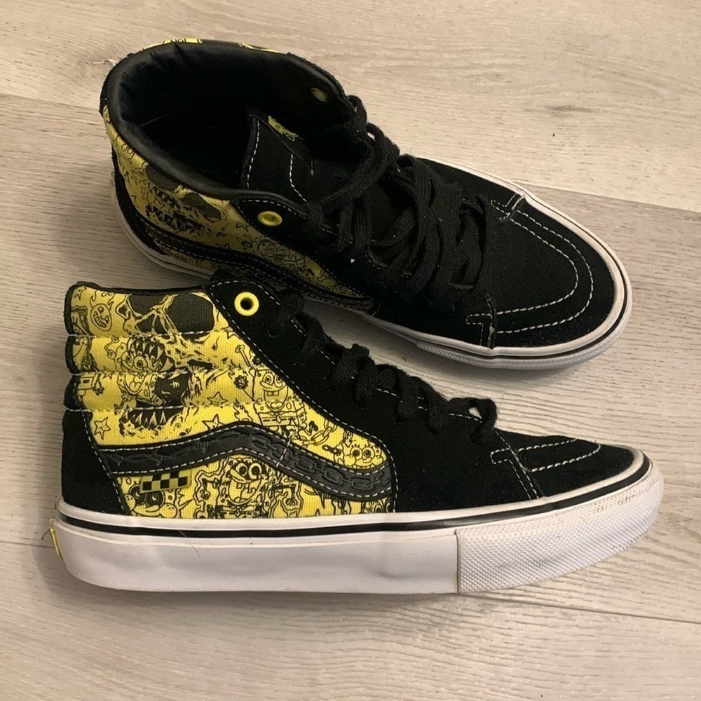 Super Rare Vans x Spongebob Squarepants Mike Gigliotti Sk8 Hi High Top Sneakers